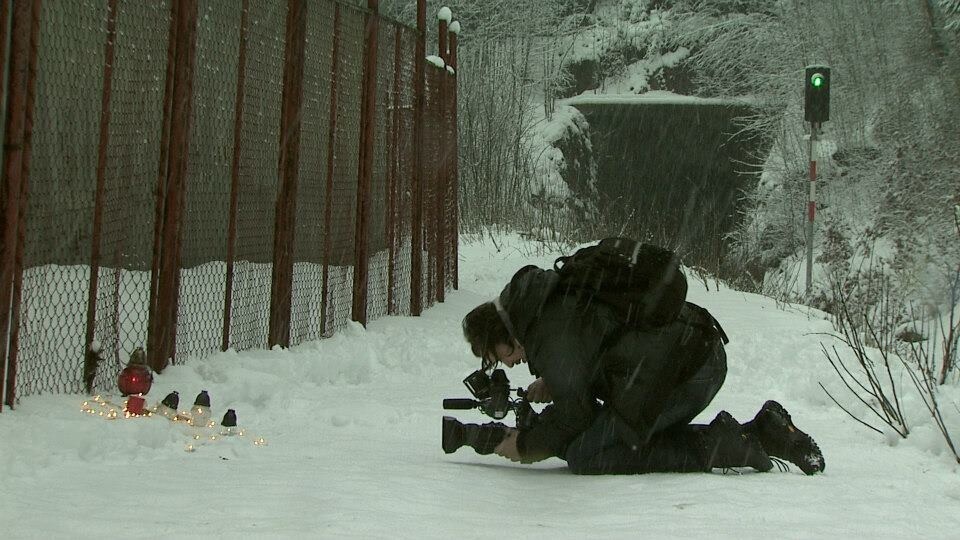 Black and white film about racism